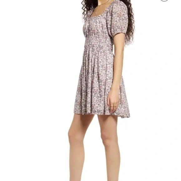 SHIRRED Puff Sleeve Cotton Prairie Dress
BP. - Picture 4 of 6